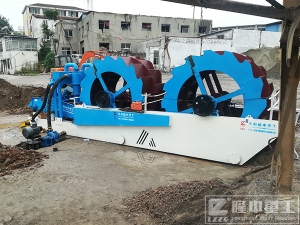 双轮洗沙收受接管一体机